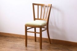 ヴィンテージ家具　イギリスビンテージ　ERCOL(アーコール)　希少!洗練されたデザインのラダーバックチェア(ダイニングチェア、椅子)(R-042958)