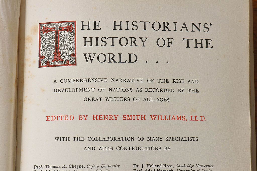 アンティーク雑貨　イギリスアンティーク　The Historians' History of the World　本(洋書、古書、英字本)2冊セット