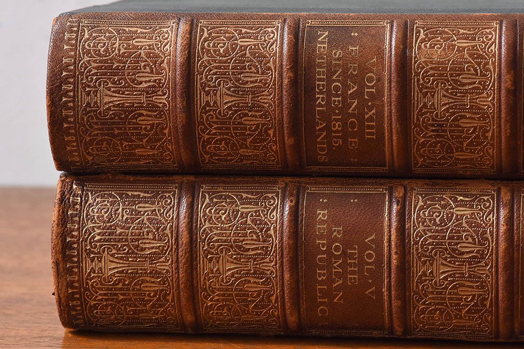 アンティーク雑貨　イギリスアンティーク　The Historians' History of the World　本(洋書、古書、英字本)2冊セット(2)
