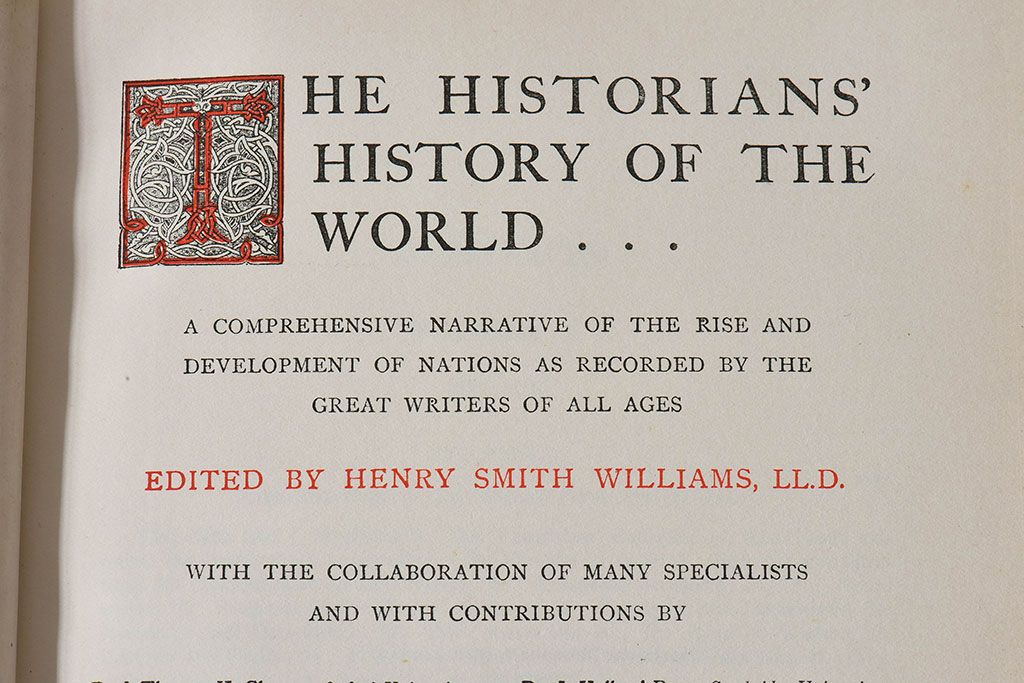 アンティーク雑貨　イギリスアンティーク　The Historians' History of the World　本(洋書、古書、英字本)2冊セット(3)