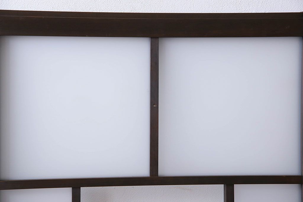 和製アンティーク　すりガラス使用　モダンなデザインのガラス戸(窓、引き戸)4枚組