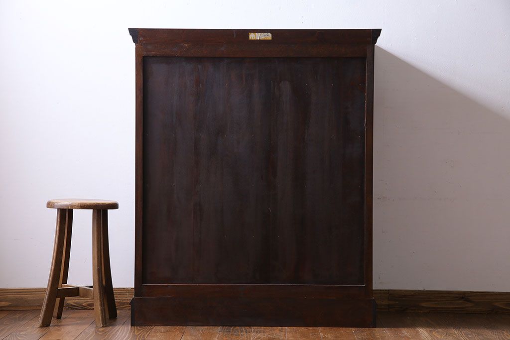 中古　美品　松本民芸家具　503型　直線のデザインが目を引く整理箪笥(引き出し、衣装箪笥、チェスト)(定価約28万円)(1)