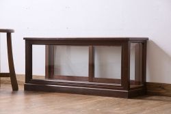 アンティーク家具　和製アンティーク　木の質感が味わい深い　卓上でも使えるガラスケース(ショーケース)
