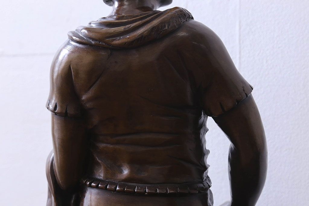 アンティーク雑貨　ヨーロッパアンティーク　ブロンズ像(兵士像・置物・彫刻)