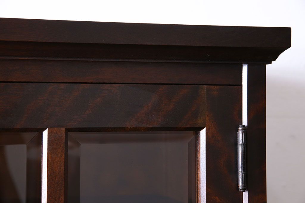 中古美品　北海道民芸家具　HM160K　上品なキャビネット(食器棚、本箱、書棚、収納棚)(定価約45万)