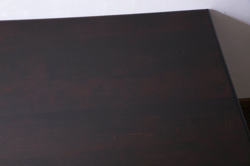中古　北海道民芸家具　421 樺材　重厚なデスク(片袖机、在宅ワーク、在宅用学習机)