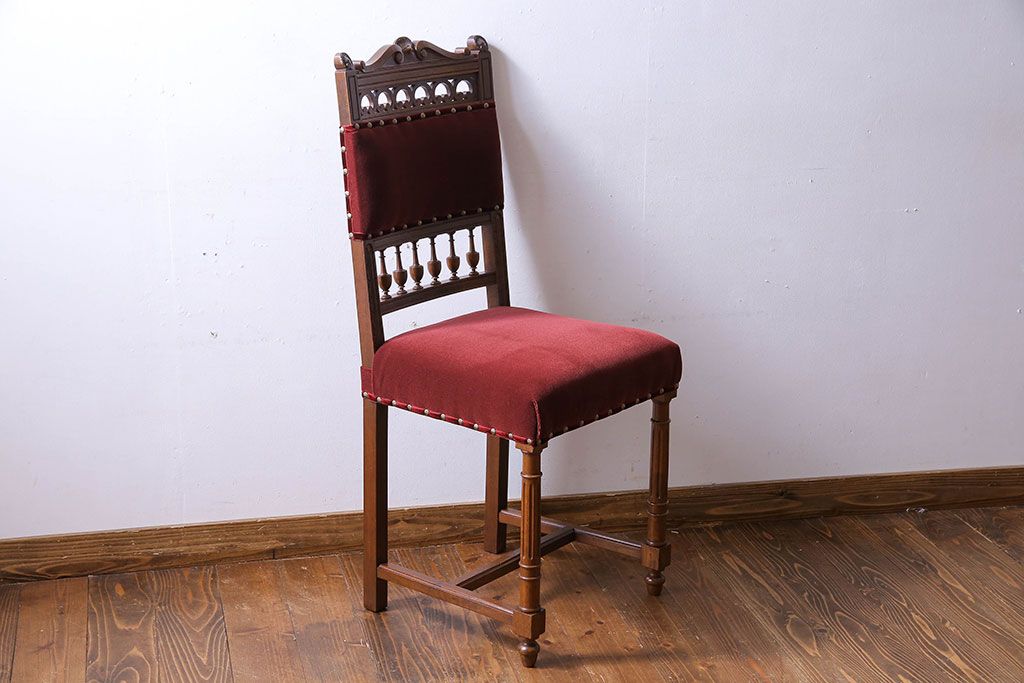 アンティーク家具　フランスアンティーク　シックで上品なデザインのダイニングチェア(椅子、イス)(2)