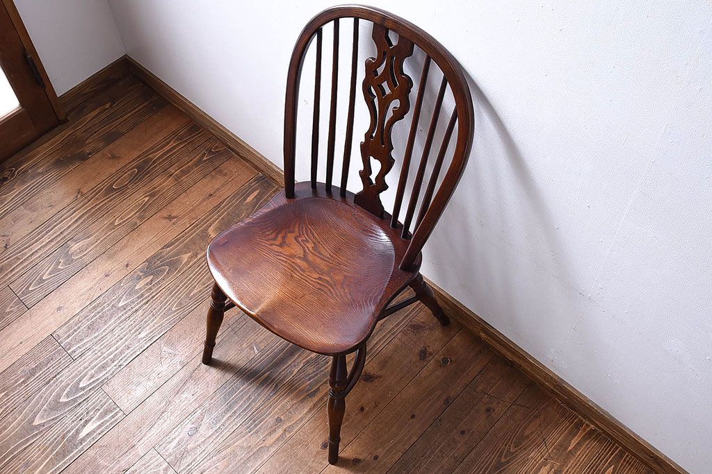 ヴィンテージ家具　フランスビンテージ　上品な佇まいのスティックバックチェア(椅子、ダイニングチェア)(1)