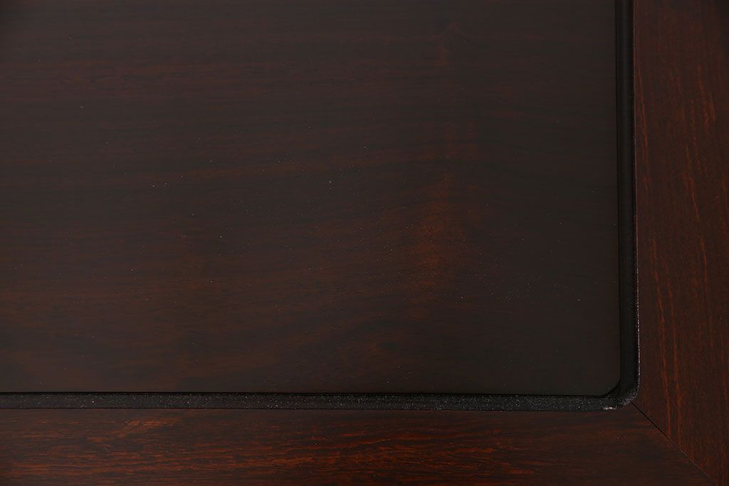 中古　大坂唐木指物家具　中森喜三郎作　紫檀　しっとりとした風合いの座卓(ローテーブル)(定価150万円)