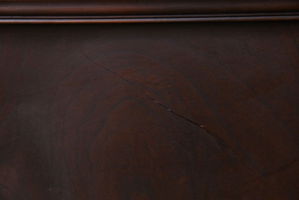 和製アンティーク　腰板ケヤキ材　モダンな雰囲気の裏障子付き帯格子戸(引き戸、建具)2枚組(2)