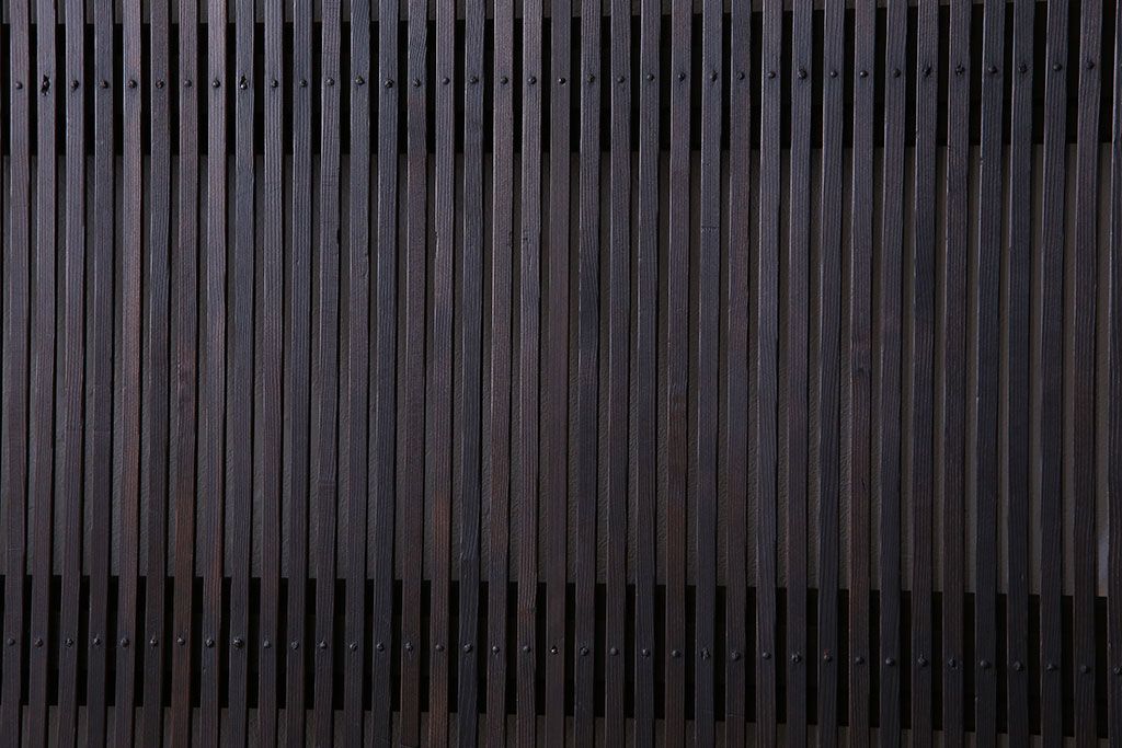 和製アンティーク　裏ガラス入り　細かな桟が美しい万本格子戸(引き戸、建具)2枚組(2)