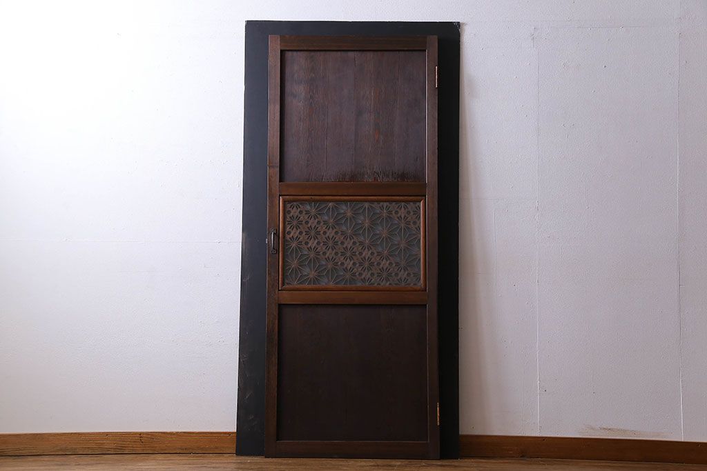 和製アンティーク 組子が印象的な珍しいドア(扉、木製扉、建具 
