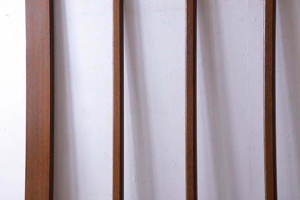 昭和レトロ　色ガラス入り!古い教会の特大ガラス引き戸(ガラス戸、建具)2枚セット(2)
