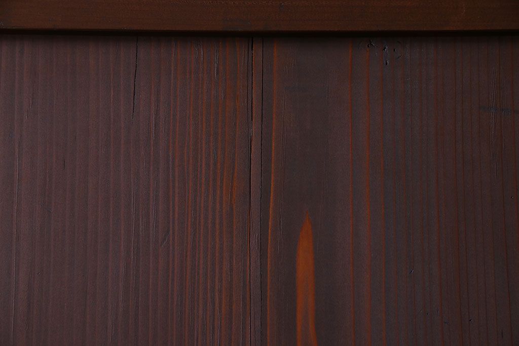 和製アンティーク　深みのある木味が味わい深い板戸(引き戸、仕切り戸、建具)4枚セット