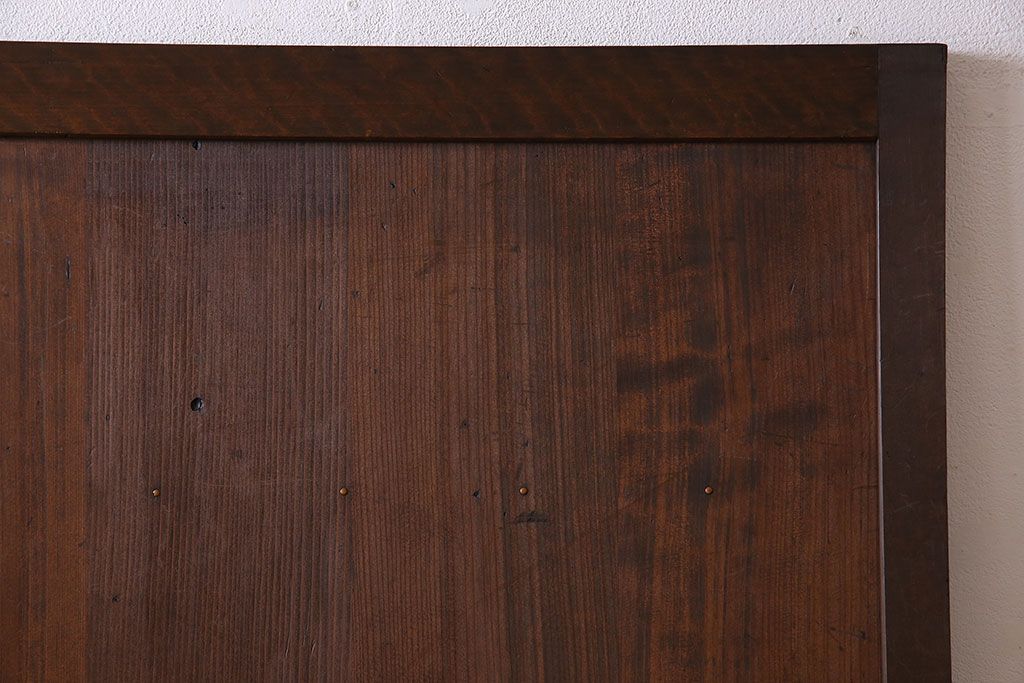 和製アンティーク　マス目格子　柾目が上品で美しいドア(きつね格子、狐格子、木製扉、建具)
