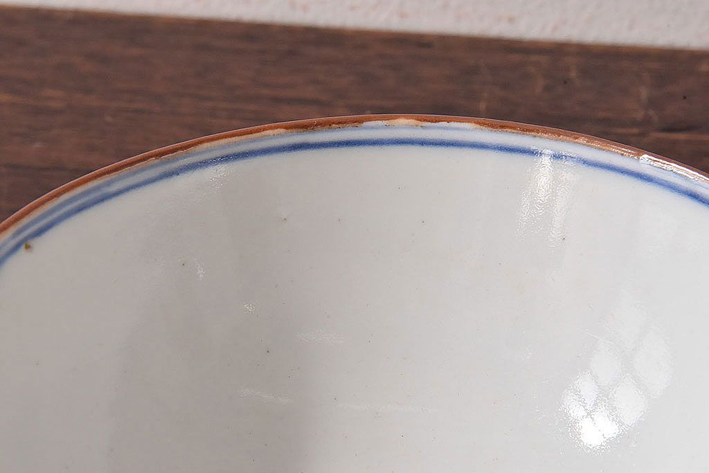 アンティーク雑貨　和製アンティーク　色絵　蓋付き茶碗2客セット(3)