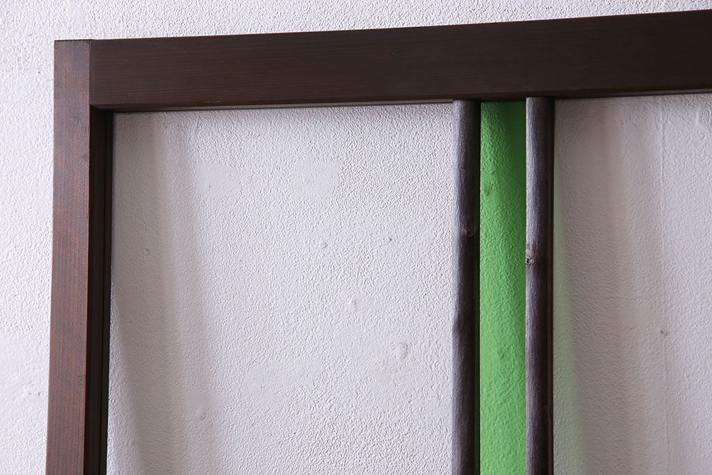 大正ロマン　レトロデザインの色ガラス入りアンティークドア(扉)