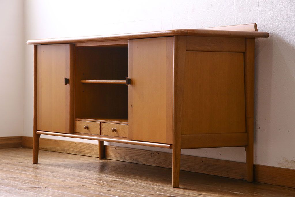 中古　飛騨産業　キツツキマーク　CRESCENT(クレセント)　SG540　温もり溢れるサイド  ボード(リビングボード、サイドキャビネット)