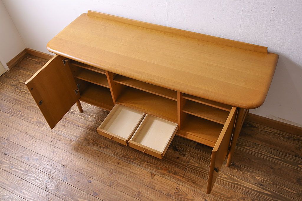 中古　飛騨産業　キツツキマーク　CRESCENT(クレセント)　SG540　温もり溢れるサイド  ボード(リビングボード、サイドキャビネット)