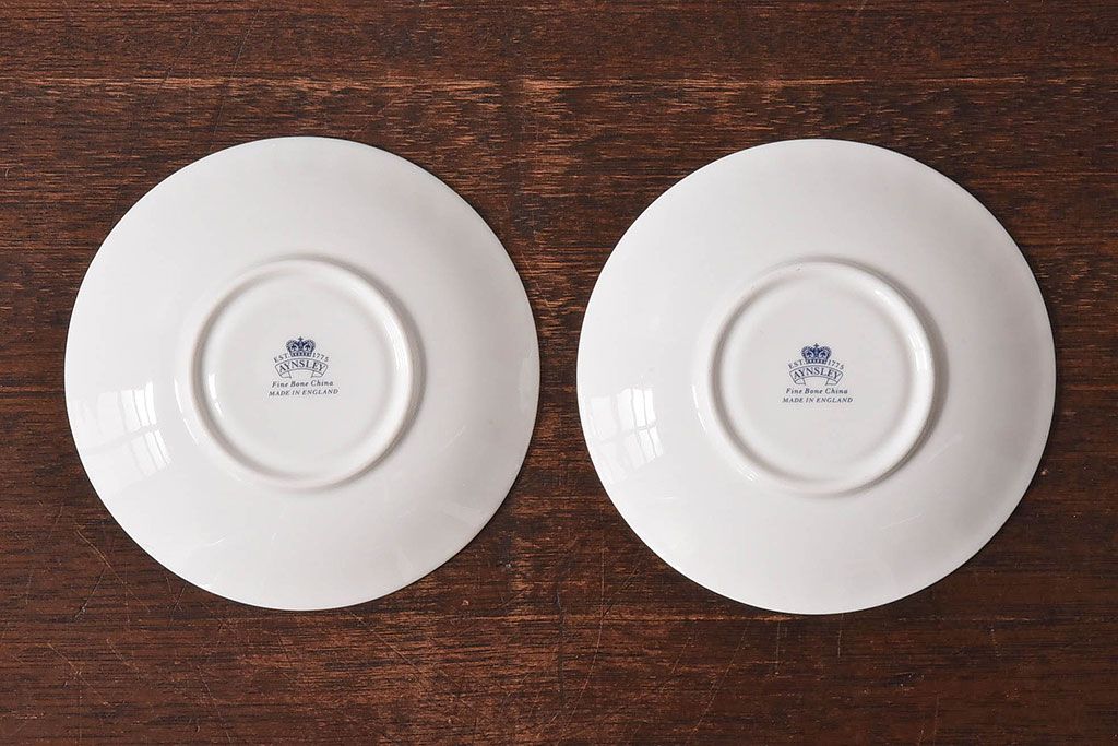 イギリスビンテージ　AYNSLEY(エインズレイ) コテージガーデン　カップ&ソーサー2客セット(洋食器)