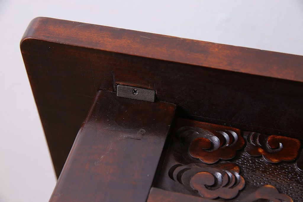 中古美品　軽井沢彫り　特注品!龍の図・ローテーブル(座卓、センターテーブル)