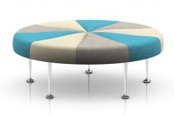 新品未開封　ハーマンミラー社(Herman Miller)　Girard Color wheel Ottoman　円形オットマン・ライトブルー(定価約33万8千円)