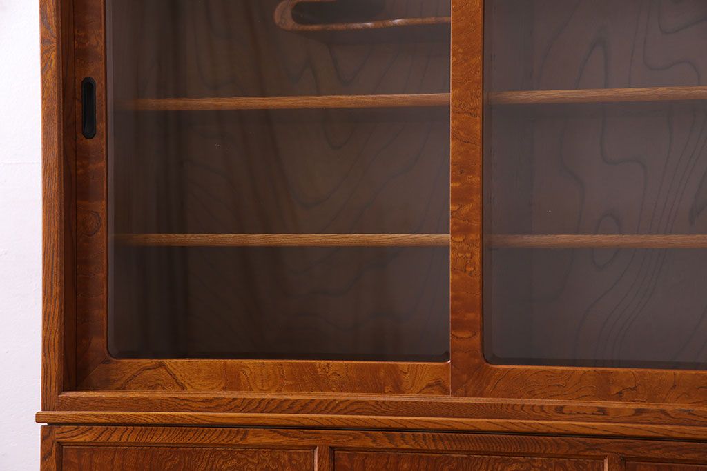 中古美品　二本松工藝館　田中家具　上質な茶タンス(茶箪笥、飾り棚)(定価約25万円)