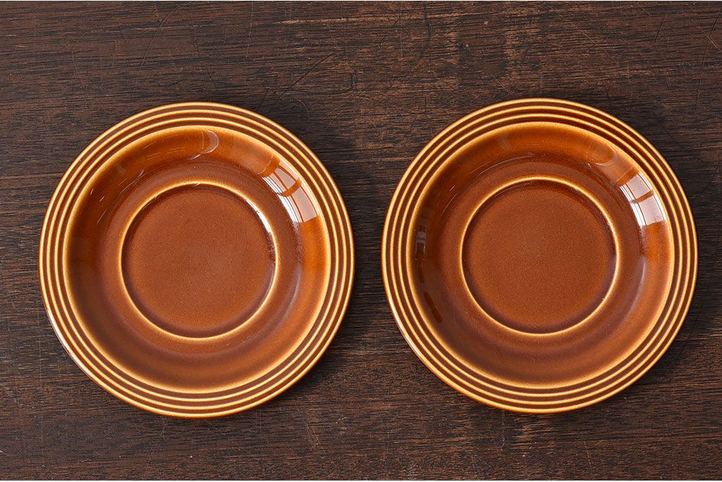 アンティーク雑貨　イギリスビンテージ　HORNSEA(ホーンジー)HEIRLOOM(エアルーム)シリーズ　カップ&ソーサー2客セット(洋食器)(2)