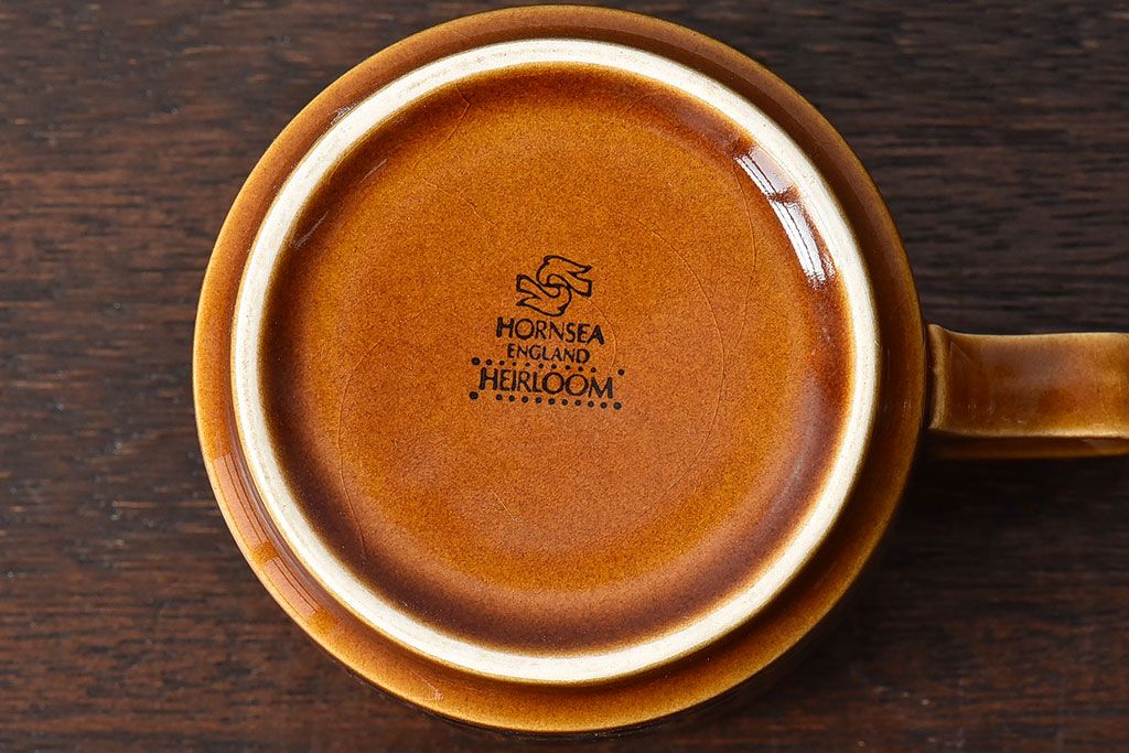 アンティーク雑貨　イギリスビンテージ　HORNSEA(ホーンジー)HEIRLOOM(エアルーム)シリーズ　カップ&ソーサー2客セット(洋食器)(2)
