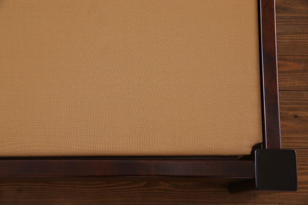 中古　北海道民芸家具　和モダンなベッドフレーム・ダブルベッド(定価24万円)