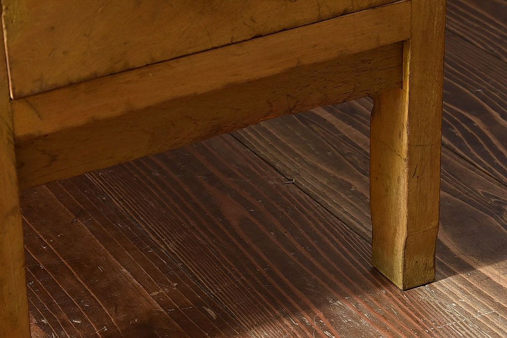 レトロ家具　昭和レトロ　シンプルなビンテージデスク(片袖机、在宅ワーク、在宅用ワークデスク、作業台)