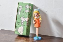 アンティーク雑貨　昭和レトロ　ポーズ人形(文化人形)・外箱付き(1)