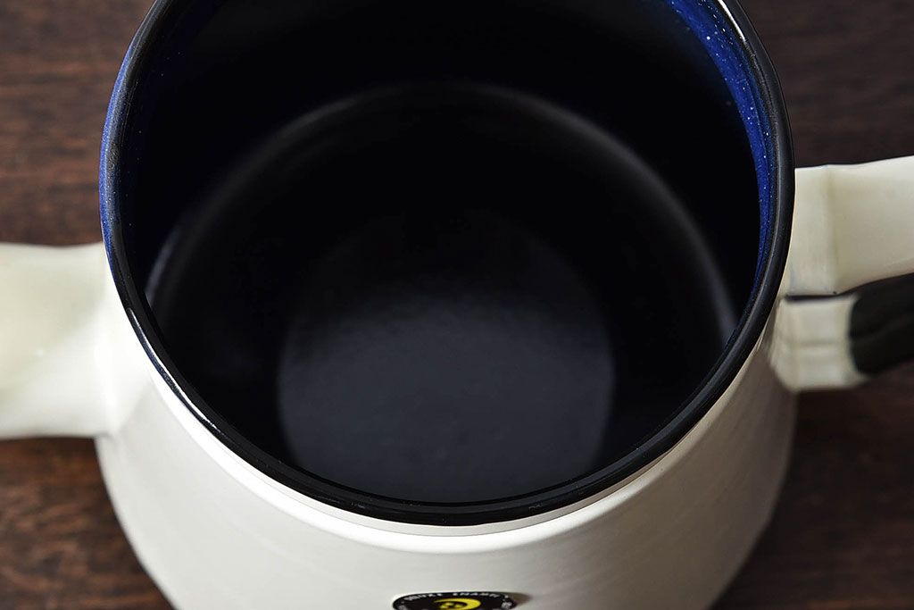 アンティーク雑貨 昭和レトロ 福島琺瑯 月星印 琺瑯製コーヒーポット(ケトル、水差し)・箱付き ラフジュ工房