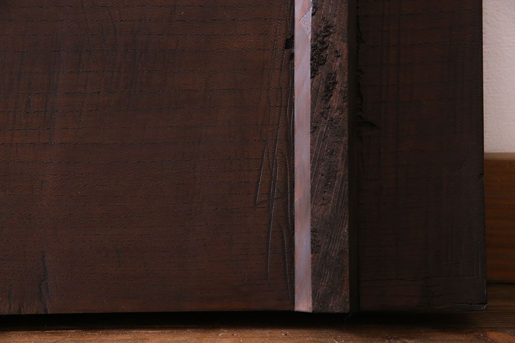 アンティーク雑貨　DIY素材におすすめ!たっぷりの長さが印象的なケヤキ材の一枚板(古材、材料)