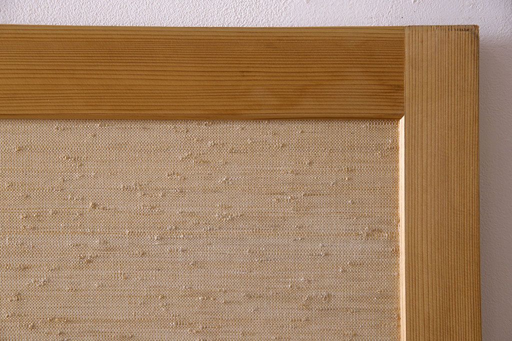 昭和期　美品　杉材の木目が存在感を放つ上質な組子帯戸(ガラス帯戸、引き戸、建具)4枚セット