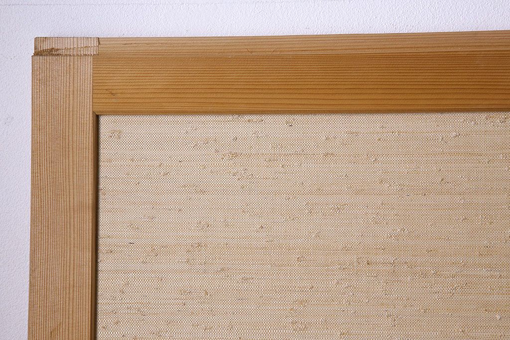 昭和期　美品　杉材の木目が存在感を放つ上質な組子帯戸(ガラス帯戸、引き戸、建具)4枚セット