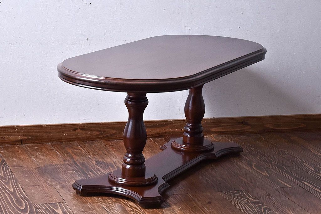 【I様ご成約済】イギリスビンテージ　マホガニー材　経年による褐色が美しいセンターテーブル(リビングテーブル)
