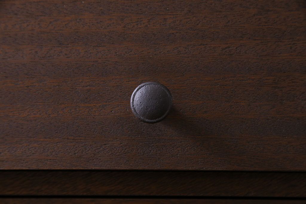 アンティーク家具　アンティーク　古材の木味が魅力的なパタパタ収納棚(戸棚、下駄箱)(2)