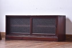 アンティーク家具　古材使用　もみの木　古い木の質感が魅力的なローボード(戸棚)(1)