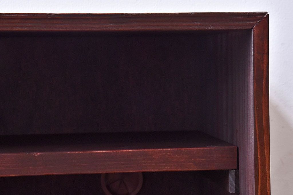 アンティーク家具　古材使用　もみの木　古い木の質感が魅力的なローボード(戸棚)(1)