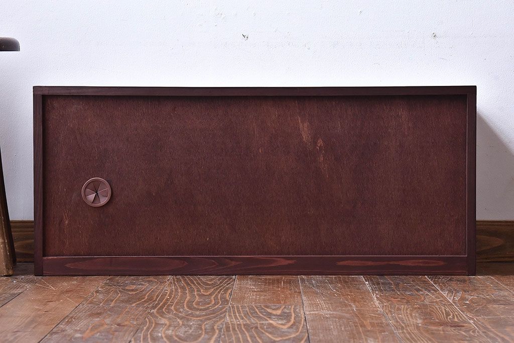 アンティーク家具　古材使用　もみの木　古い木の質感が魅力的なローボード(戸棚)(1)