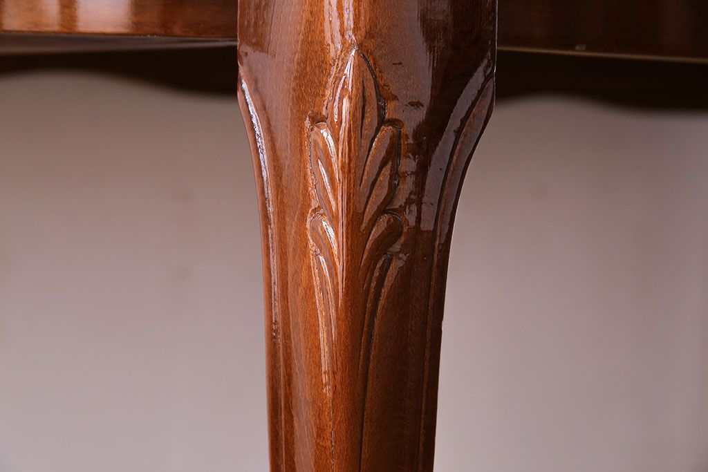 イタリア製　中古　ロココ様式象嵌入りダイニングテーブル(定価28万)