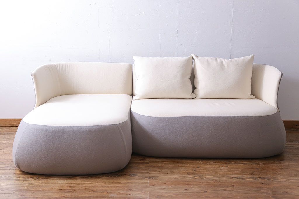 中古　廃盤品　B&B Italia　MAXALTO　FAT SOFA　システムソファ(カウチソファ、コーナーソファ)(定価約135万円)・クッション2個付き