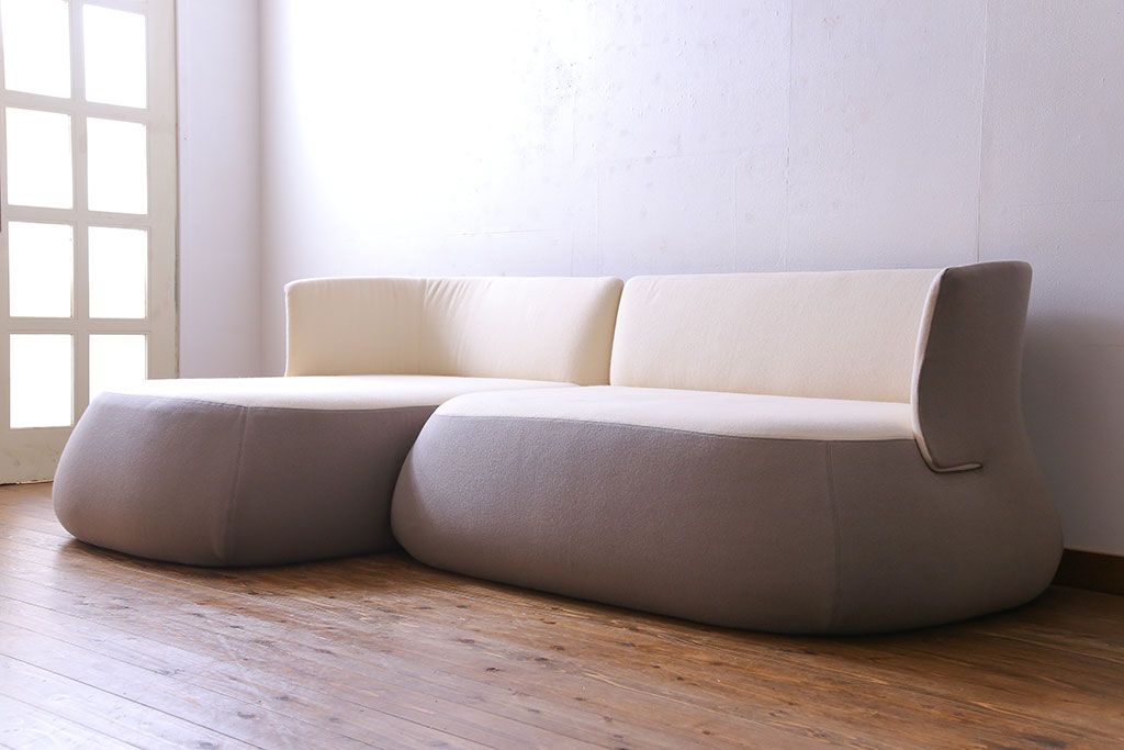 中古　廃盤品　B&B Italia　MAXALTO　FAT SOFA　システムソファ(カウチソファ、コーナーソファ)(定価約135万円)・クッション2個付き