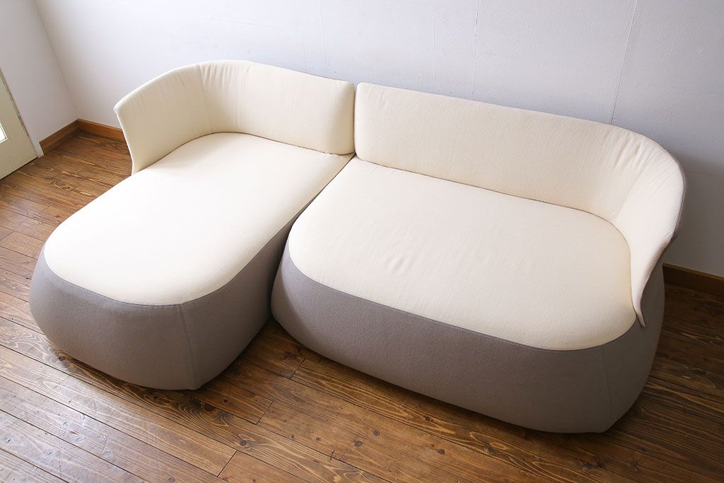 中古　廃盤品　B&B Italia　MAXALTO　FAT SOFA　システムソファ(カウチソファ、コーナーソファ)(定価約135万円)・クッション2個付き