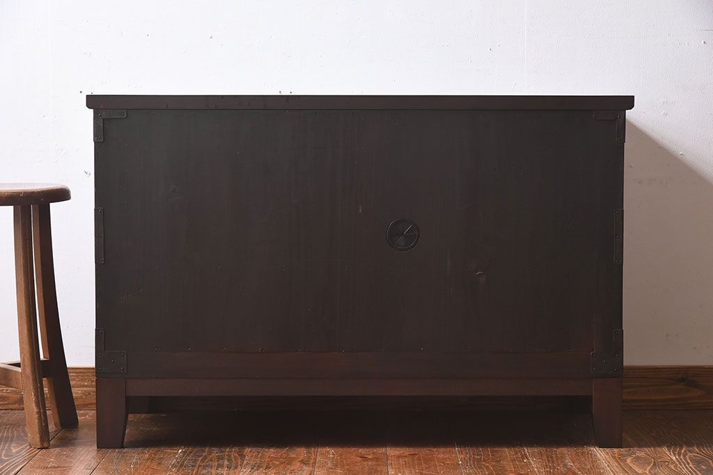 アンティーク家具　和製アンティーク　オープンラック!脚付箪笥ローボード(ローチェスト、テレビボード)
