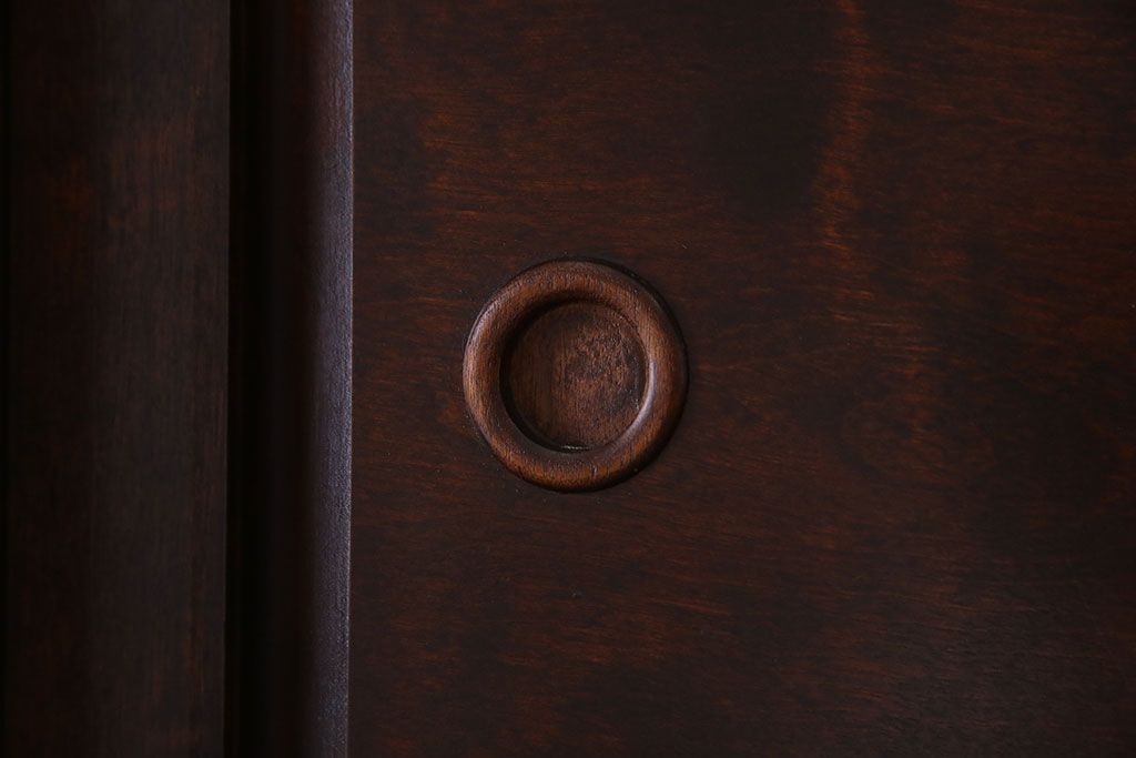 中古美品　松本民芸家具　直線的なデザインが美しいD型和タンス(箪笥、チェスト、着物箪笥)(定価約54万円)