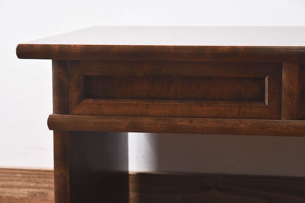中古　九州民芸家具　直線的なデザインが魅力的な文机(座卓、センターテーブル)