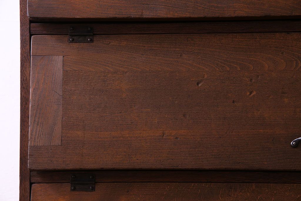 アンティーク家具　アンティーク　古材使用　パタパタ扉がおしゃれなキャビネット(下駄箱、収納棚)