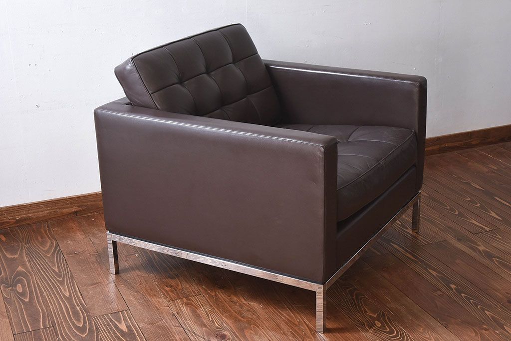 ヴィンテージ家具　ビンテージ　KNOLL(ノール)　廃盤品　モダンなラウンジソファ(1人掛けソファ)